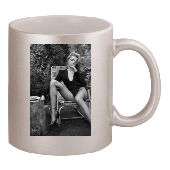 Amber Heard 11oz Metallic Silver Mug