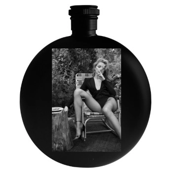 Amber Heard Round Flask