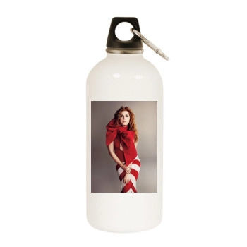 Amy Adams White Water Bottle With Carabiner