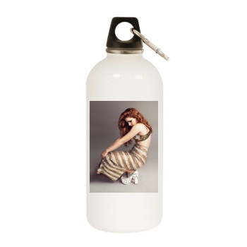 Amy Adams White Water Bottle With Carabiner