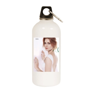 Amy Adams White Water Bottle With Carabiner