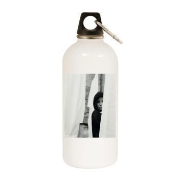 Amy Adams White Water Bottle With Carabiner