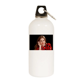 Amy Adams White Water Bottle With Carabiner