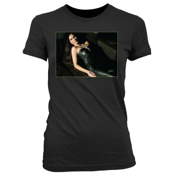 Olivia Munn Women's Junior Cut Crewneck T-Shirt