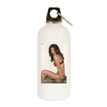 Olivia Munn White Water Bottle With Carabiner