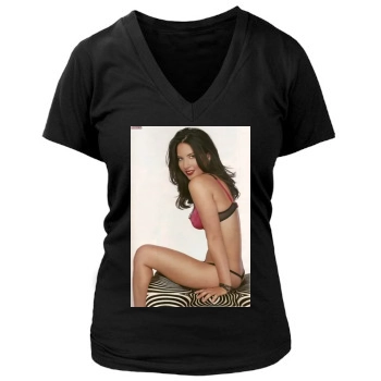 Olivia Munn Women's Deep V-Neck TShirt