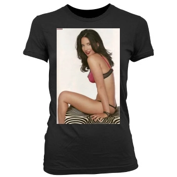 Olivia Munn Women's Junior Cut Crewneck T-Shirt