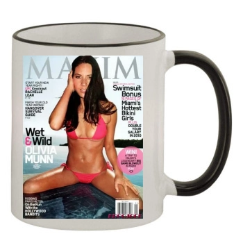 Olivia Munn 11oz Colored Rim & Handle Mug