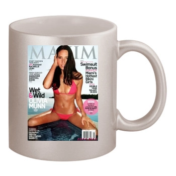 Olivia Munn 11oz Metallic Silver Mug