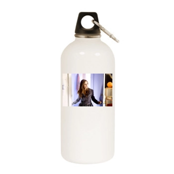 Sarah Michelle Gellar White Water Bottle With Carabiner