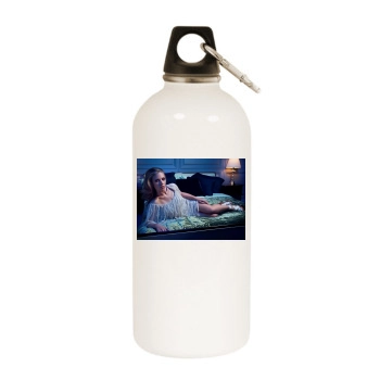 Scarlett Johansson White Water Bottle With Carabiner