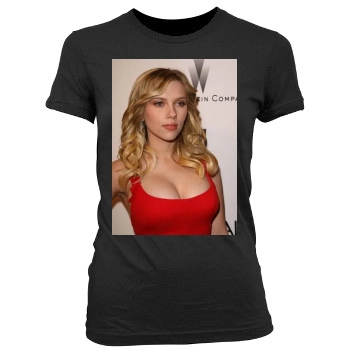 Scarlett Johansson Women's Junior Cut Crewneck T-Shirt