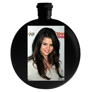 Selena Gomez Round Flask