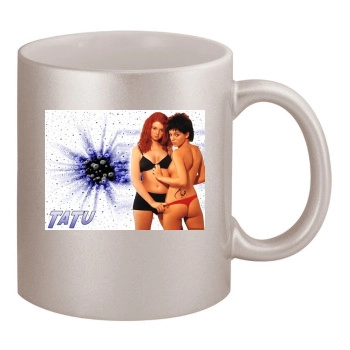 TATU 11oz Metallic Silver Mug