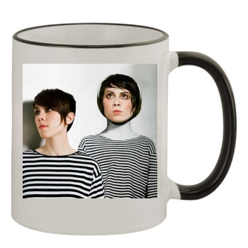 Tegan and Sara 11oz Colored Rim & Handle Mug