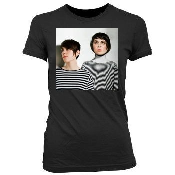 Tegan and Sara Women's Junior Cut Crewneck T-Shirt