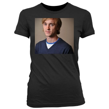 Tom Felton Women's Junior Cut Crewneck T-Shirt