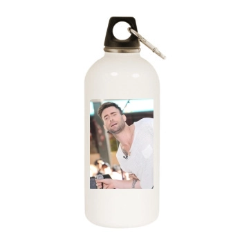 Adam Levine White Water Bottle With Carabiner