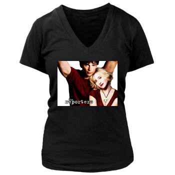 Allison Mack Women's Deep V-Neck TShirt