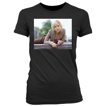 Allison Mack Women's Junior Cut Crewneck T-Shirt