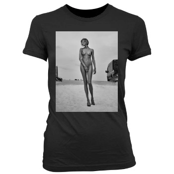 Anja Rubik Women's Junior Cut Crewneck T-Shirt