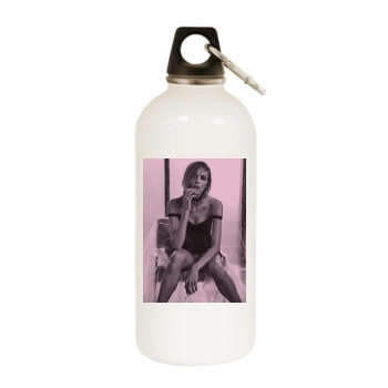 Anja Rubik White Water Bottle With Carabiner