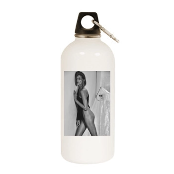 Anja Rubik White Water Bottle With Carabiner