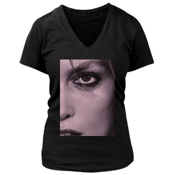 Anja Rubik Women's Deep V-Neck TShirt