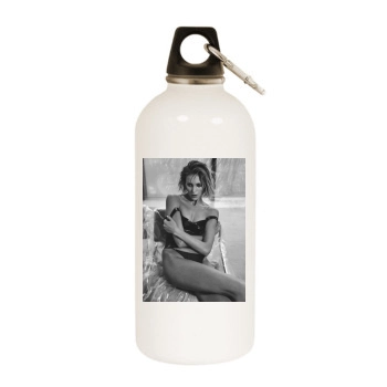 Anja Rubik White Water Bottle With Carabiner