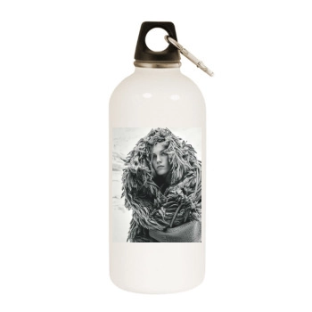 Anja Rubik White Water Bottle With Carabiner