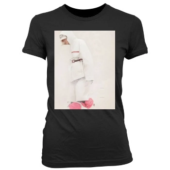 Anja Rubik Women's Junior Cut Crewneck T-Shirt