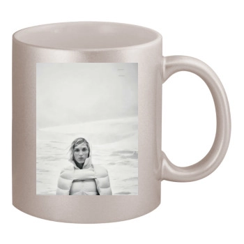 Anja Rubik 11oz Metallic Silver Mug