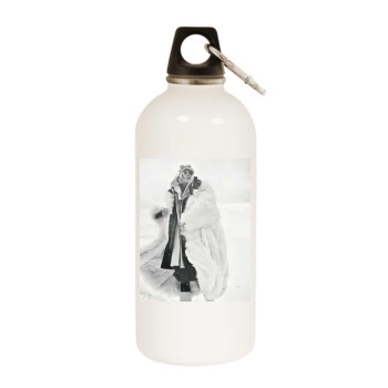 Anja Rubik White Water Bottle With Carabiner