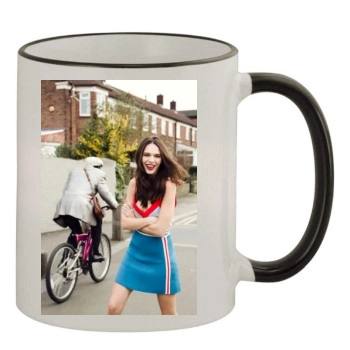 Anna Brewster 11oz Colored Rim & Handle Mug