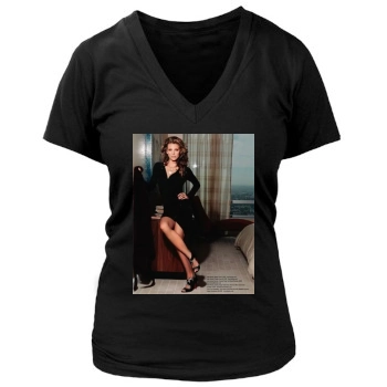 AnnaLynne McCord Women's Deep V-Neck TShirt