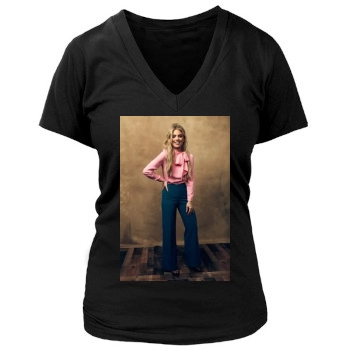 AnnaLynne McCord Women's Deep V-Neck TShirt