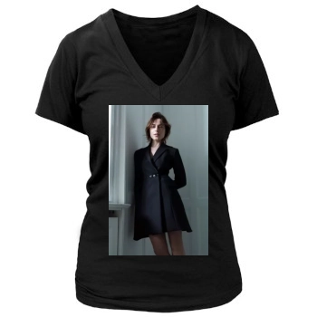 Antje Traue Women's Deep V-Neck TShirt