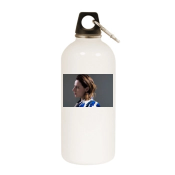 Antje Traue White Water Bottle With Carabiner