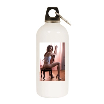 Fernanda Tavares White Water Bottle With Carabiner