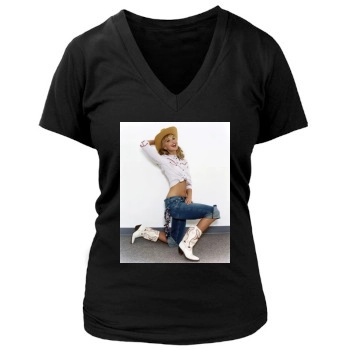 Arielle Kebbel Women's Deep V-Neck TShirt