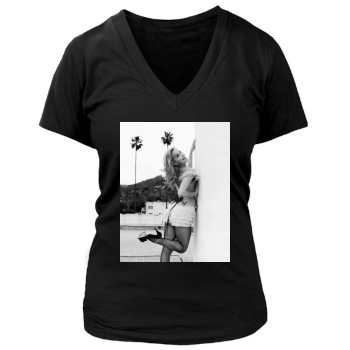 Arielle Kebbel Women's Deep V-Neck TShirt