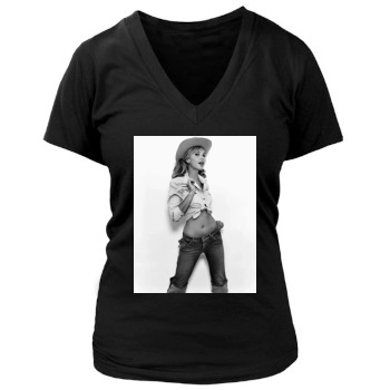 Arielle Kebbel Women's Deep V-Neck TShirt