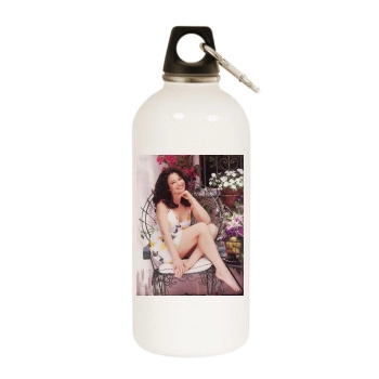 Fran Drescher White Water Bottle With Carabiner