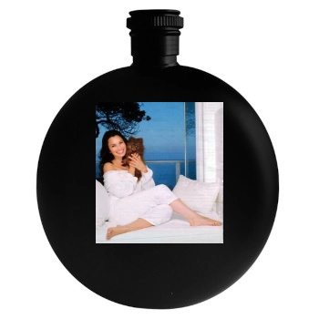 Fran Drescher Round Flask