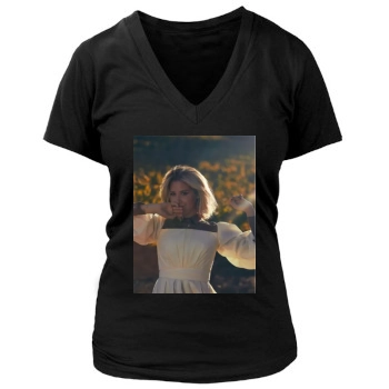 Ashley Tisdale Women's Deep V-Neck TShirt