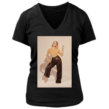 Ashley Tisdale Women's Deep V-Neck TShirt