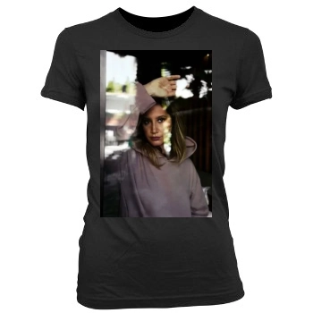 Ashley Tisdale Women's Junior Cut Crewneck T-Shirt