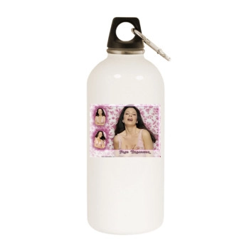 Fran Drescher White Water Bottle With Carabiner