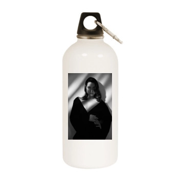 Aubrey Plaza White Water Bottle With Carabiner