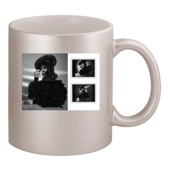 Aubrey Plaza 11oz Metallic Silver Mug